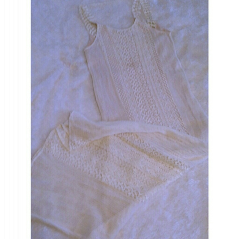 Off white long boho dress